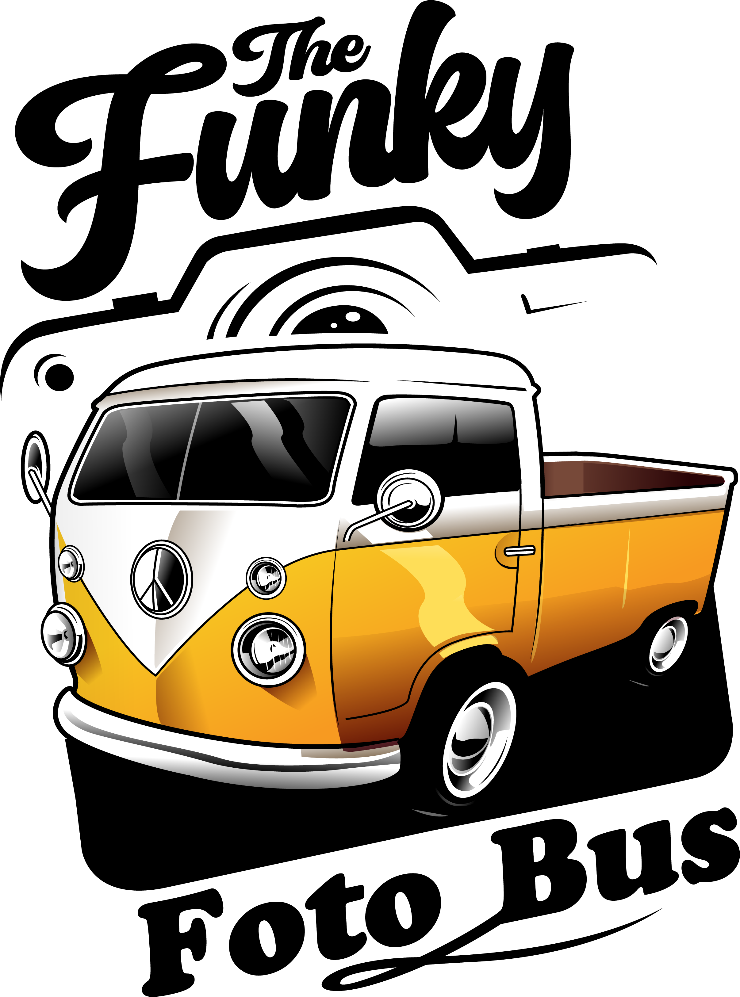 Classic car for weddings and vintage VW bus rental logo